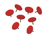 Red Thumb Tacks 40 Pieces