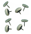 Nickel Thumb Tacks 40 Pieces