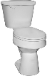 ADA Toilet-To-Go, White Elongated Bowl