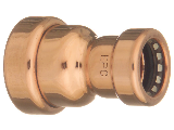 QTite Copper Reducing Coupling, 1/2 In x 3/4 In