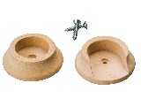 Closet Pole Socket Set Unfinished Wood