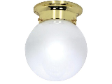 Ceiling Mount Ball Light Fixture, White