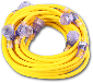 Yellow Pro Cap STW 12/3 Multi Outlet Extension Cord, 50 Ft