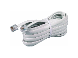 White Telephone Line Cord, 50 Ft