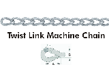 Twist Link Machine Chain #4 Zinc Pated 