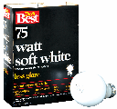 DIB Soft White Light Bulb, 75 watt 4 pack