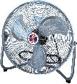 Hi-Velocity Chrome Fan, 12 In