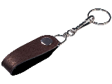 Leather Strap Key Ring with key ring