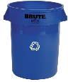 Rubbermaid Recycle Trash Can Without Lid, 32 Gallon 