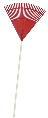 30 Inch Red Poly Rake
