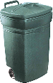 Heavy Duty Trash Can With Wheels 45 Gallon Green