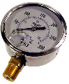 2-1/2 In Liquid Fill Gauge, 0-300 PSI