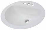 Oval Steel Lavatory Bowl, White