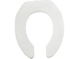 Plastic Round Open End Toilet Seat, White