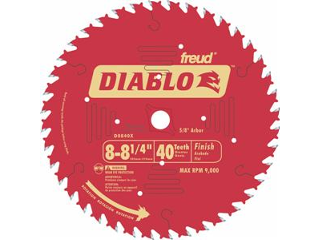 Diablo Finishing Circular Saw Blade 8 1/4 In, 40 Tooth