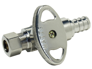 Quarter Turn Straight Water Supply Valve, 3/8 In Comp x 1/2 In Pex