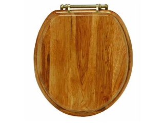 Wood Round Toilet Seat, Oak