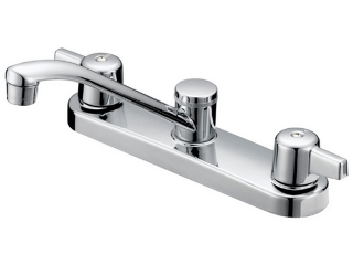 Two Chrome Handle Kithcen Faucet