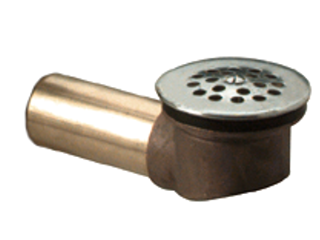 Brass Waste Shoe With Strainer, 1-3/8 In Tube