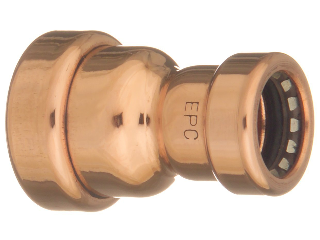 QTite Copper Reducing Coupling, 1/2 In x 3/4 In