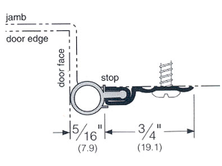 Door Jamb Weatherstrip Kit Flush Edge Aluminum