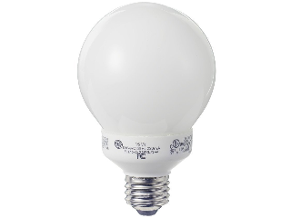Compact Fluorescent Globe Light Bulb, 15 Watt
