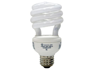 Compact Fluorescent Spiral Bulb, 20 Watt  2 Pack
