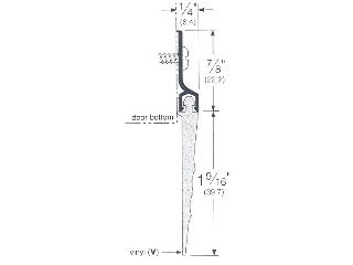 Door Sweep Vinyl Bottom 2-3/8 x 36 Gold Aluminum