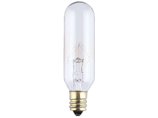 Tubular Clear Showcase Bulb T-6, 15 Watt