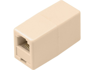 6 Wire Telephone Line Cord Coupler, Ivory