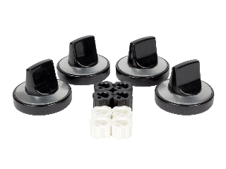 Top Burner Gas Range Replacement Knobs Black