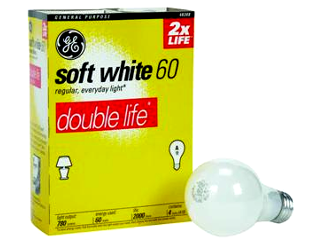 Double Life Soft White Bulb  60 Watt, 4 Pack