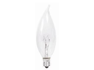 Clear Bent Tip Light Bulb, 60 Watt 2 Pack *
