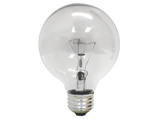 Vanity Globe Light Bulb, Clear 40 Watt