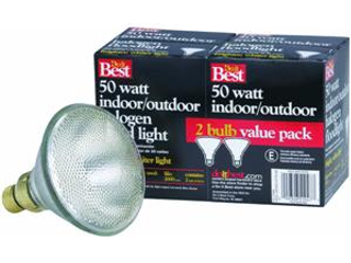 Indoor/Outdoor Halogen Floodlight, 50 Watt  2 Pack
