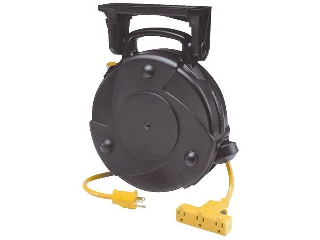 Retractable Tri Tap Extension Chord 14/3, 50 Ft