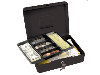 Cash Box with 6-Part Tray
