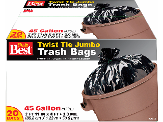 Jumbo Trash Bag 45 Gallon 30 Count