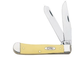 Yellow Trapper 2 Blade Knife  4-1/8 In