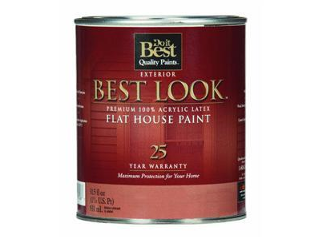 Best Look Flat Latex House Paint High Hiding White (Sizes)