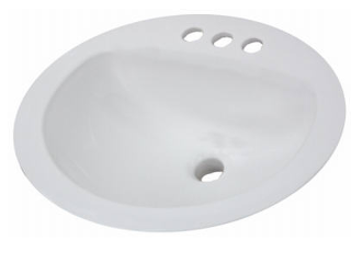 Oval Steel Lavatory Bowl, White