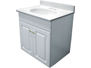 White Lavatory Vanity Combo, 24 In x 18 In