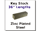 36 Inch Square Key Stock Zinc Plated