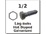 1/2 Hex Lag Bolts Hot Dip Galv