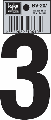 Vinyl Die Cut Numbers 3-1/4