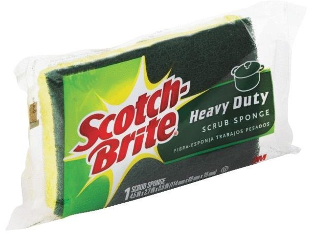 ScotchBrite 425 Scotch Brite Heavy Duty Kitchen Scrub Sponge: Scrubbing  Sponges (021200000003-2)