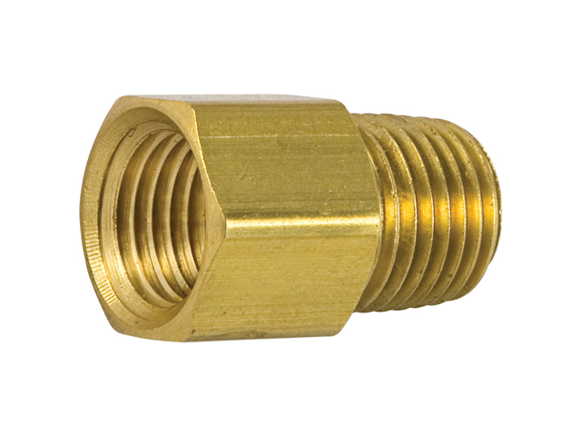 1/8" npt male x 3/8" npt female pipe reducer adapter 06120 brass pipe fitting