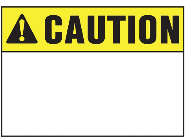 10 In x 14 In Poly Caution Sign Blank - Yellow Safety Sign