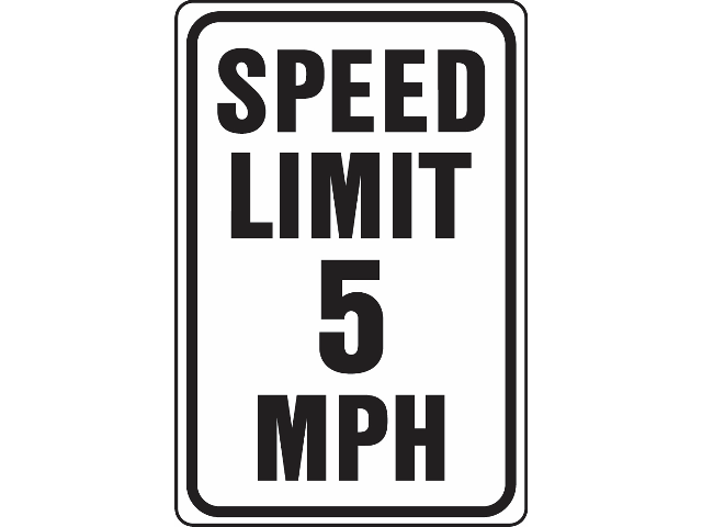 SPEED LIMIT 5 Aluminum Black on White 12 Width x 18 Height NMC TM17H Traffic Sign 0.063 Thick SPEED LIMIT 5 12 Width x 18 Height 0.063 Thick TM17HNMC SPEED LIMIT 5 Aluminum Black on White 12 Width x 18 Height NMC TM17H Traffic Sign 0.063 Thick SPEED LIMIT 5 12 Width x 18 Height 0.063 Thick TM17HNMC