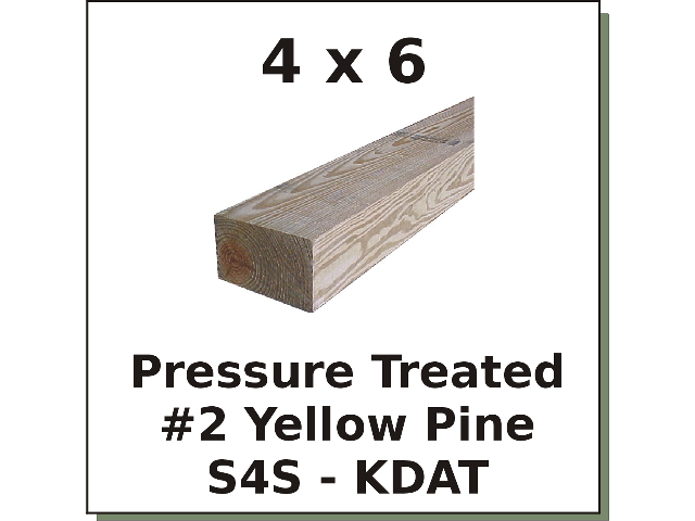 Cox Hardware and Lumber - 4 x 6 #2 MC Treated Pine A/G S4S (Lengths)